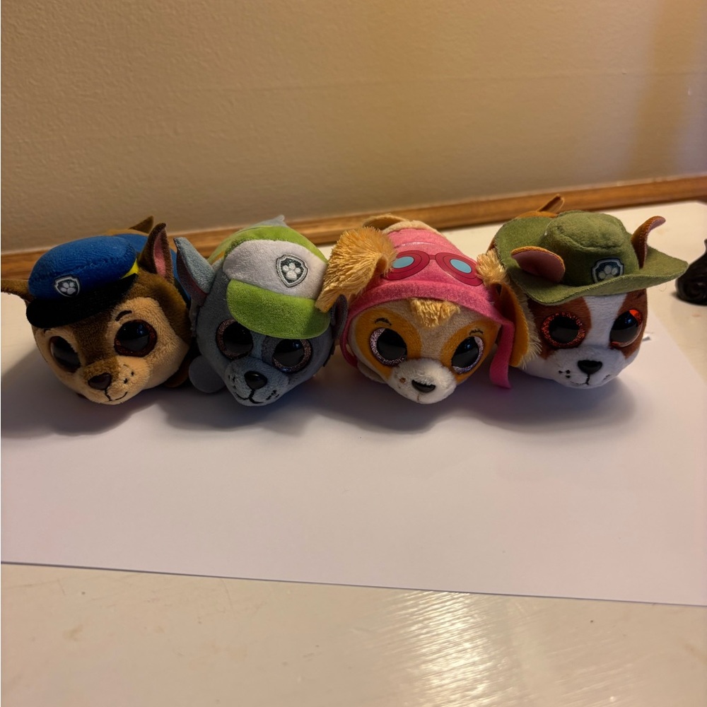 Paw Patrol Teeny Ty Plush Chase Tracker Skye & Rocky